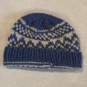 New, unused hand knitted hat